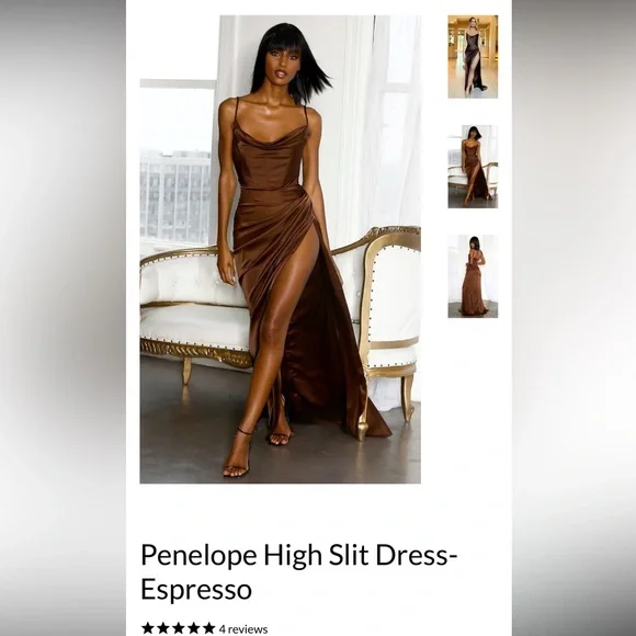 Dresses | Moda Glam Boutique Penelope Dress In Espresso | Poshmark